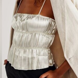 Free People Elegant Cream Camisole